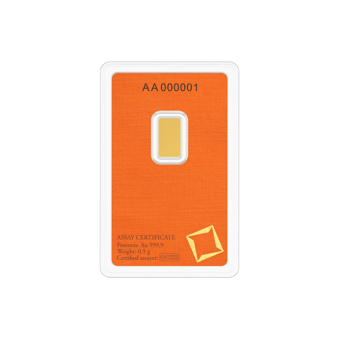 0.5g Valcambie Orange Gold Bar