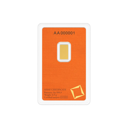 0.5g Valcambie Orange Gold Bar