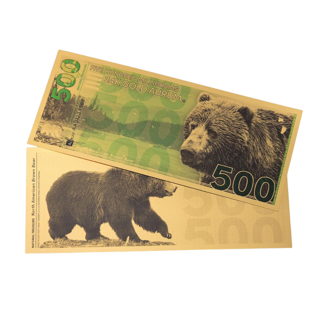 500mg Brown Bear Aurum Gold Note 2025