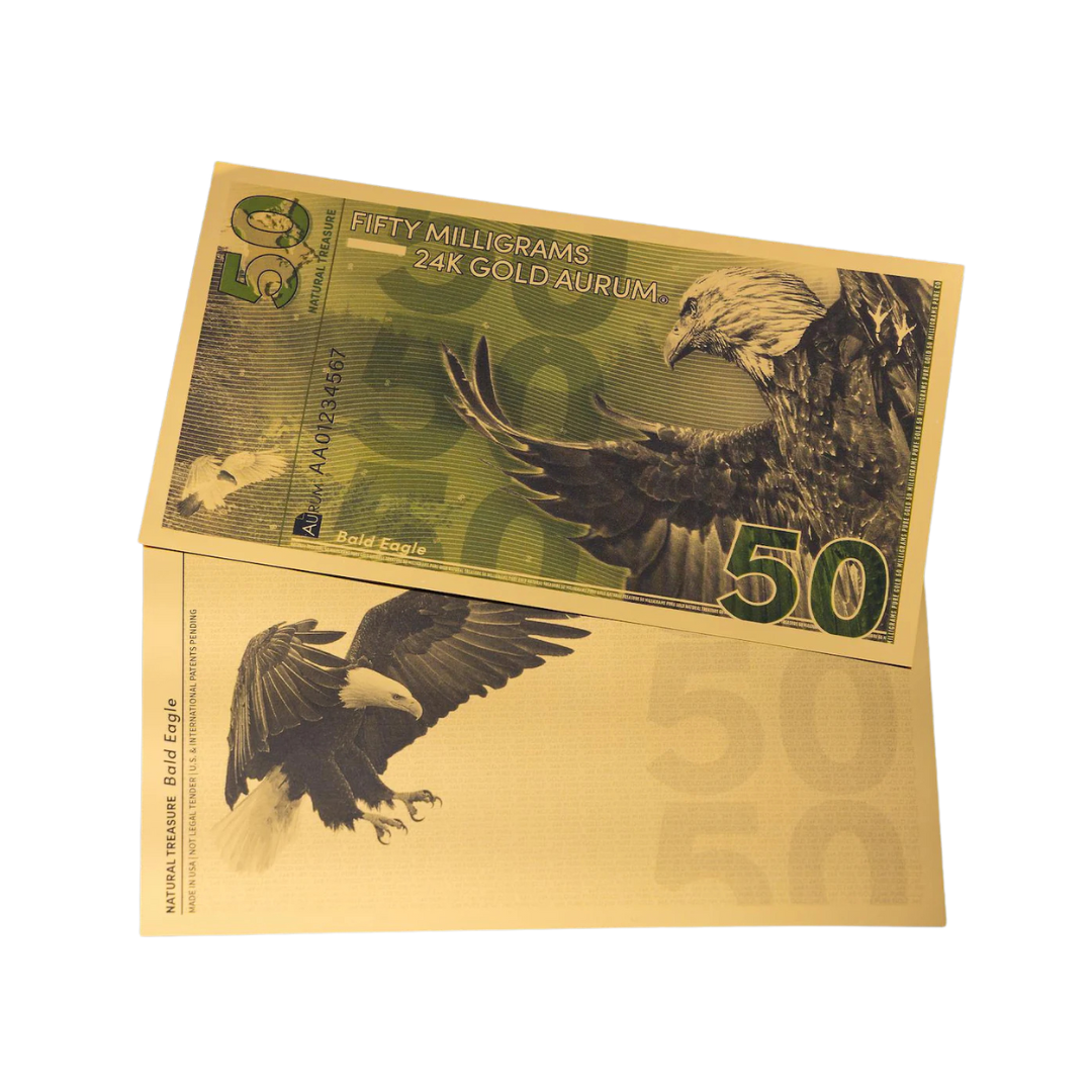 50mg Bald Eagle Aurum Gold Note 2025