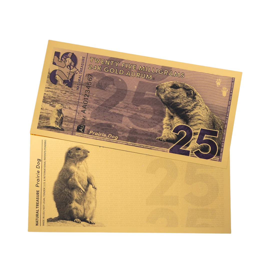25mg Prairie Dog Aurum Gold Note 2025