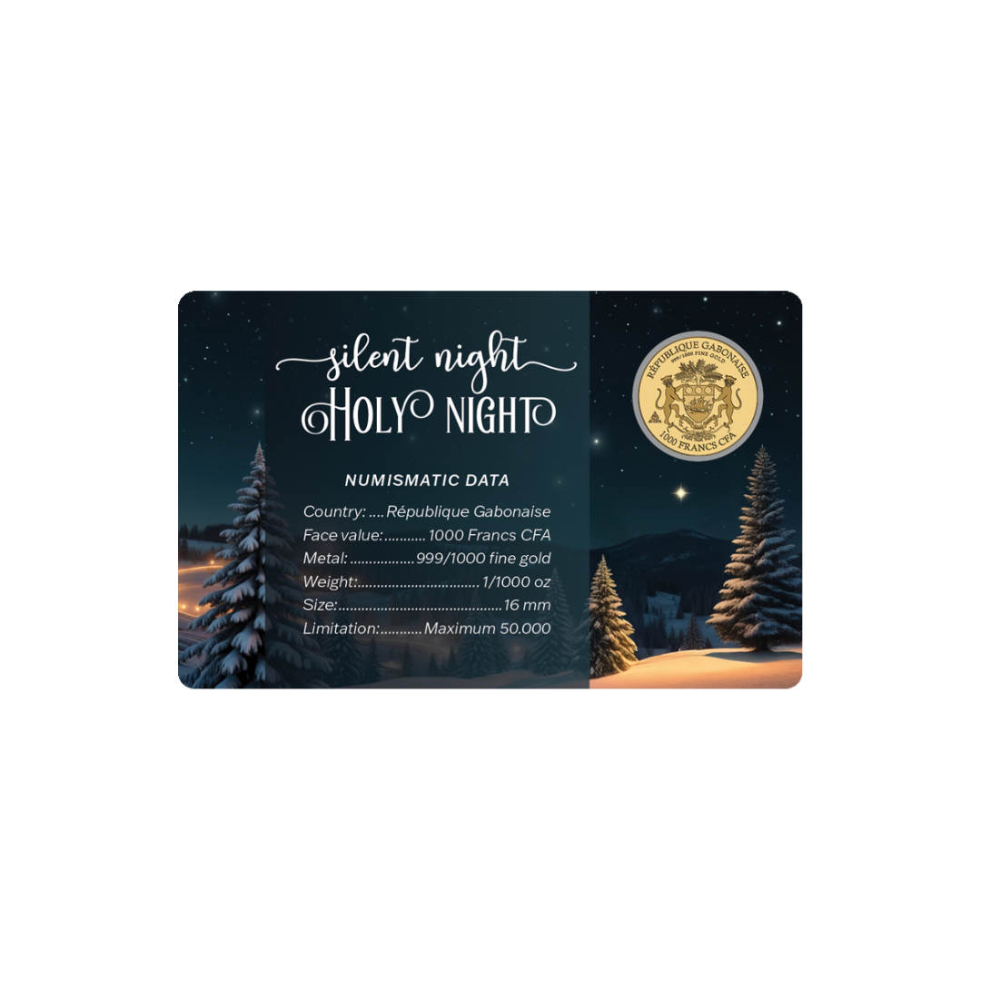 Silent Night, Holy Night Coin Card - Gold Gift