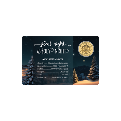 Silent Night, Holy Night Coin Card - Gold Gift