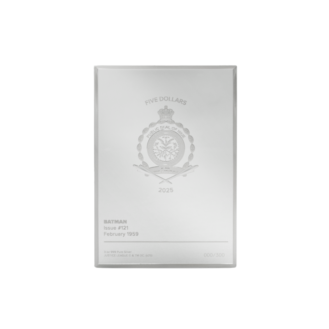 Warner Bros - 90 Years of DC Comics Silver Age -6. Batman #121 3oz Silver Coin