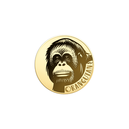 Orangutan Coin Card - Gold Gift