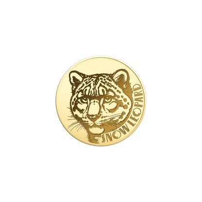 Snow Leopard Coin Card - Gold Gift