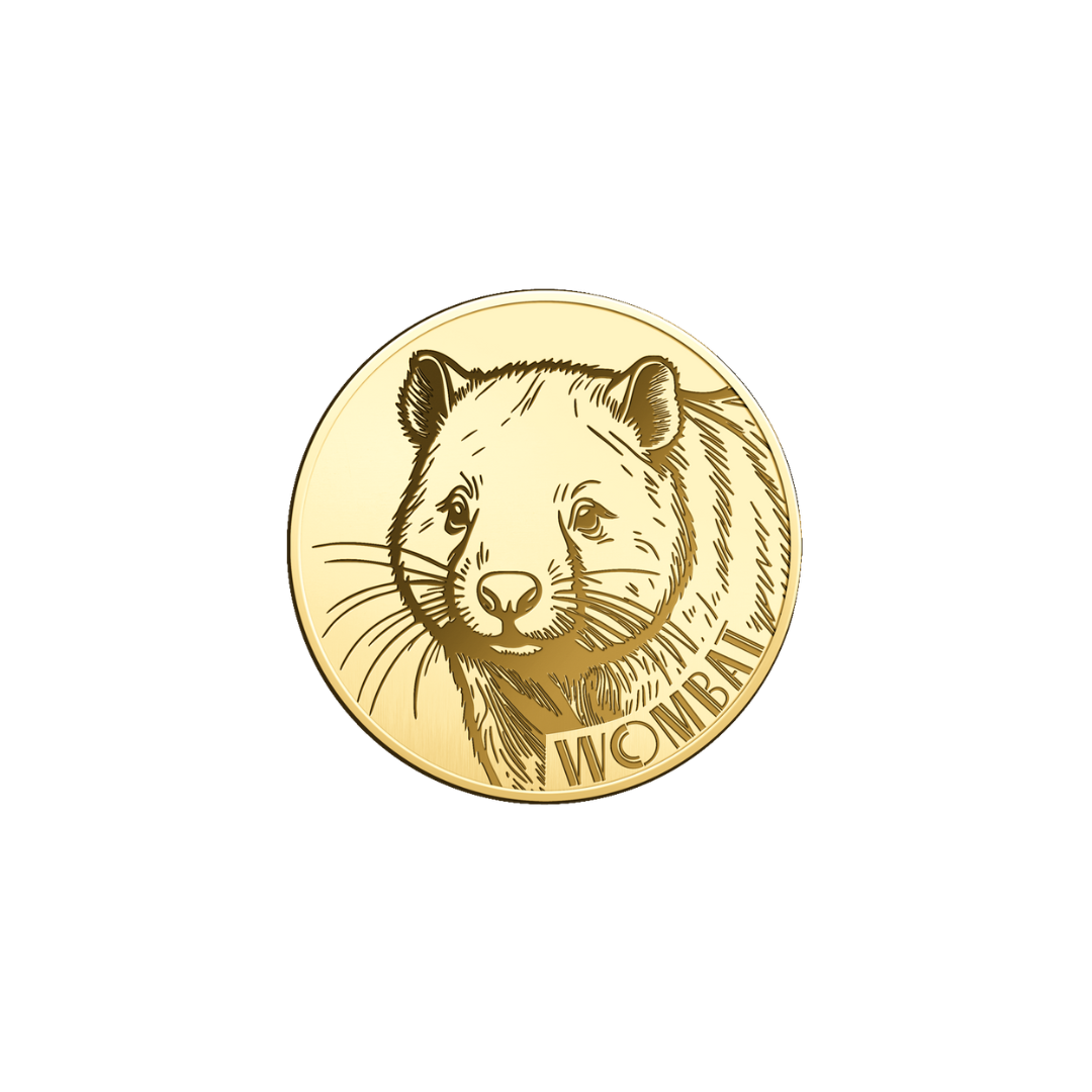 Wombat Coin Card - Gold Gift