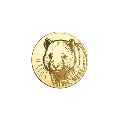 Wombat Coin Card - Gold Gift