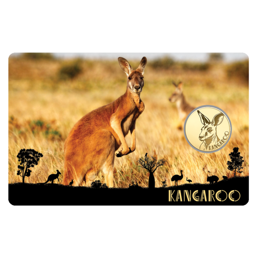 Kangaroo Coin Card - Gold Gift