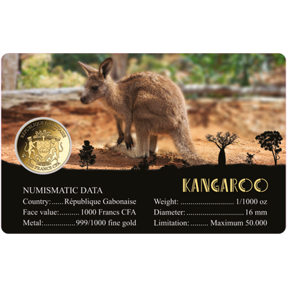 Kangaroo Coin Card - Gold Gift