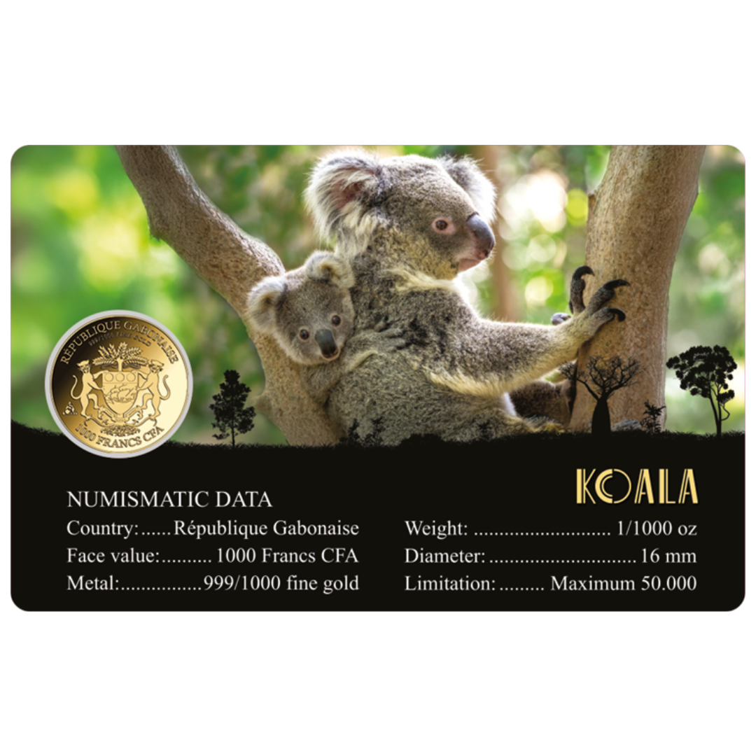 Koala Coin Card - Gold Gift