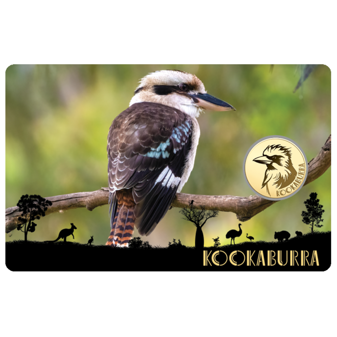 Kookaburra Coin Card - Gold Gift