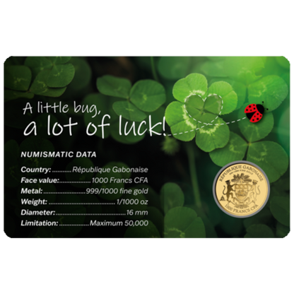 Little Bug Coin Card - Gold Gift