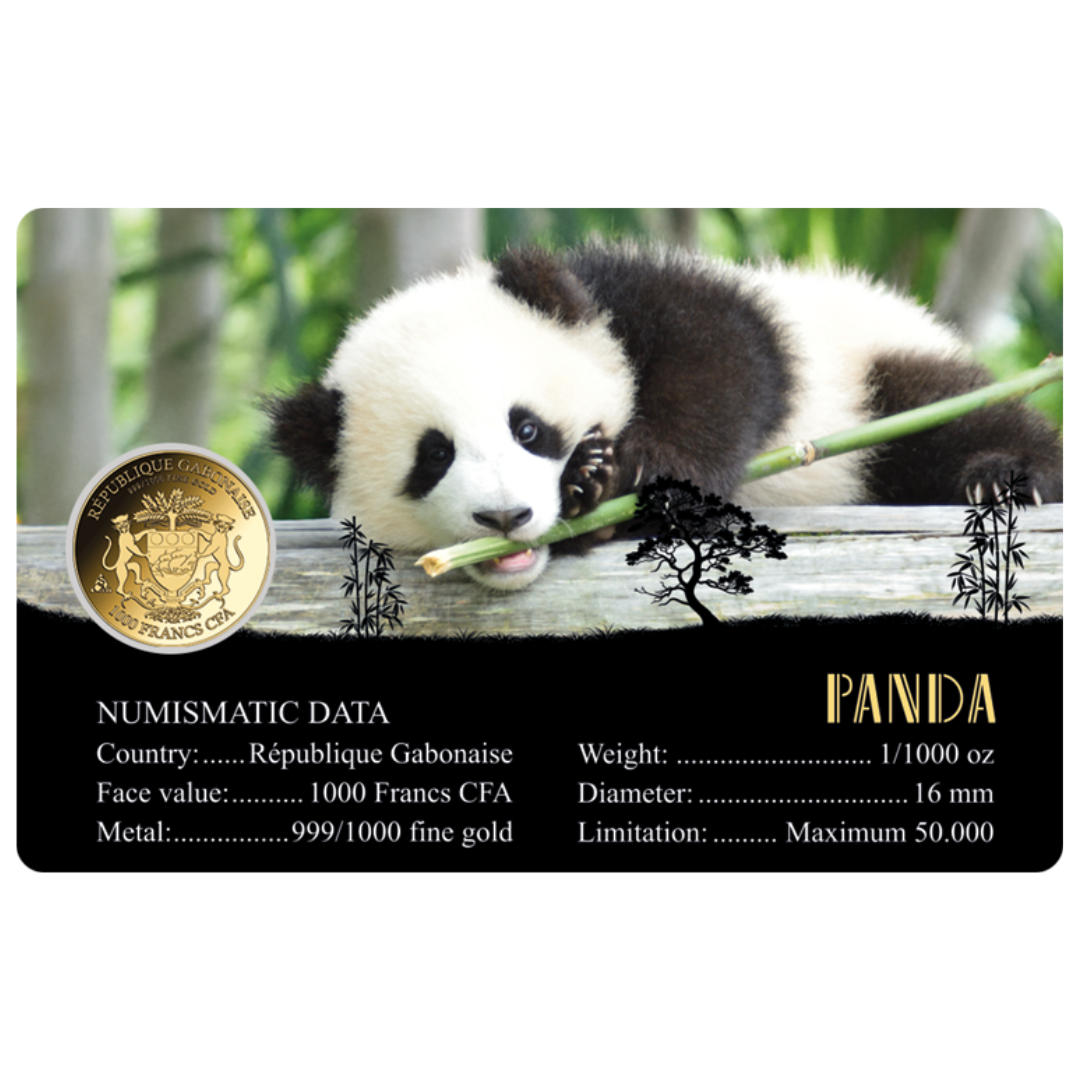 Panda Coin Card - Gold Gift