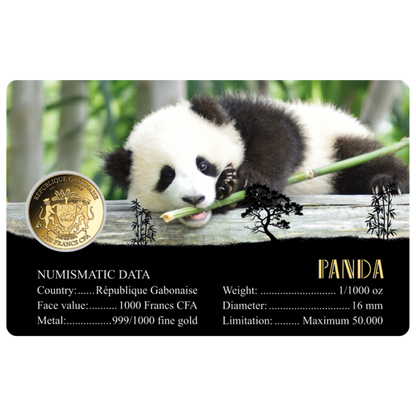 Panda Coin Card - Gold Gift
