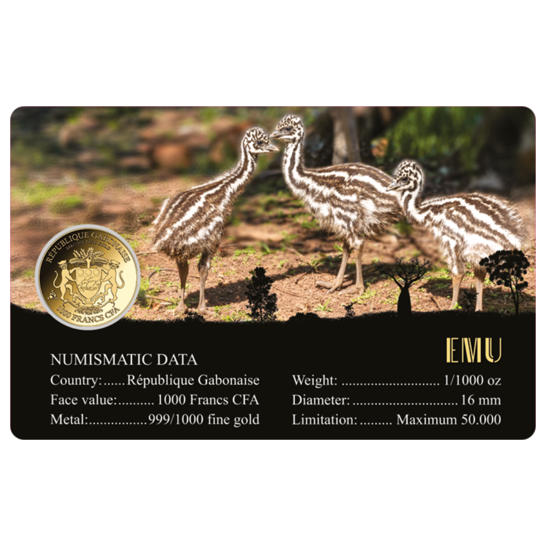 Emu Coin Card - Gold Gift