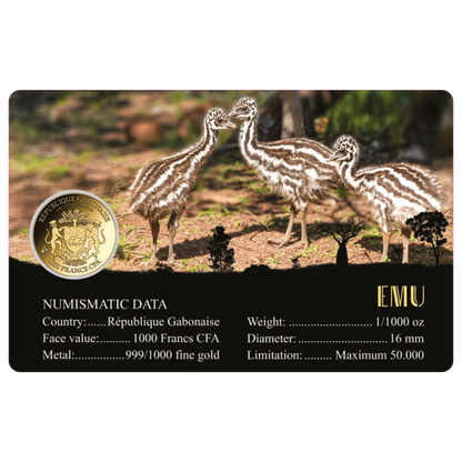 Emu Coin Card - Gold Gift