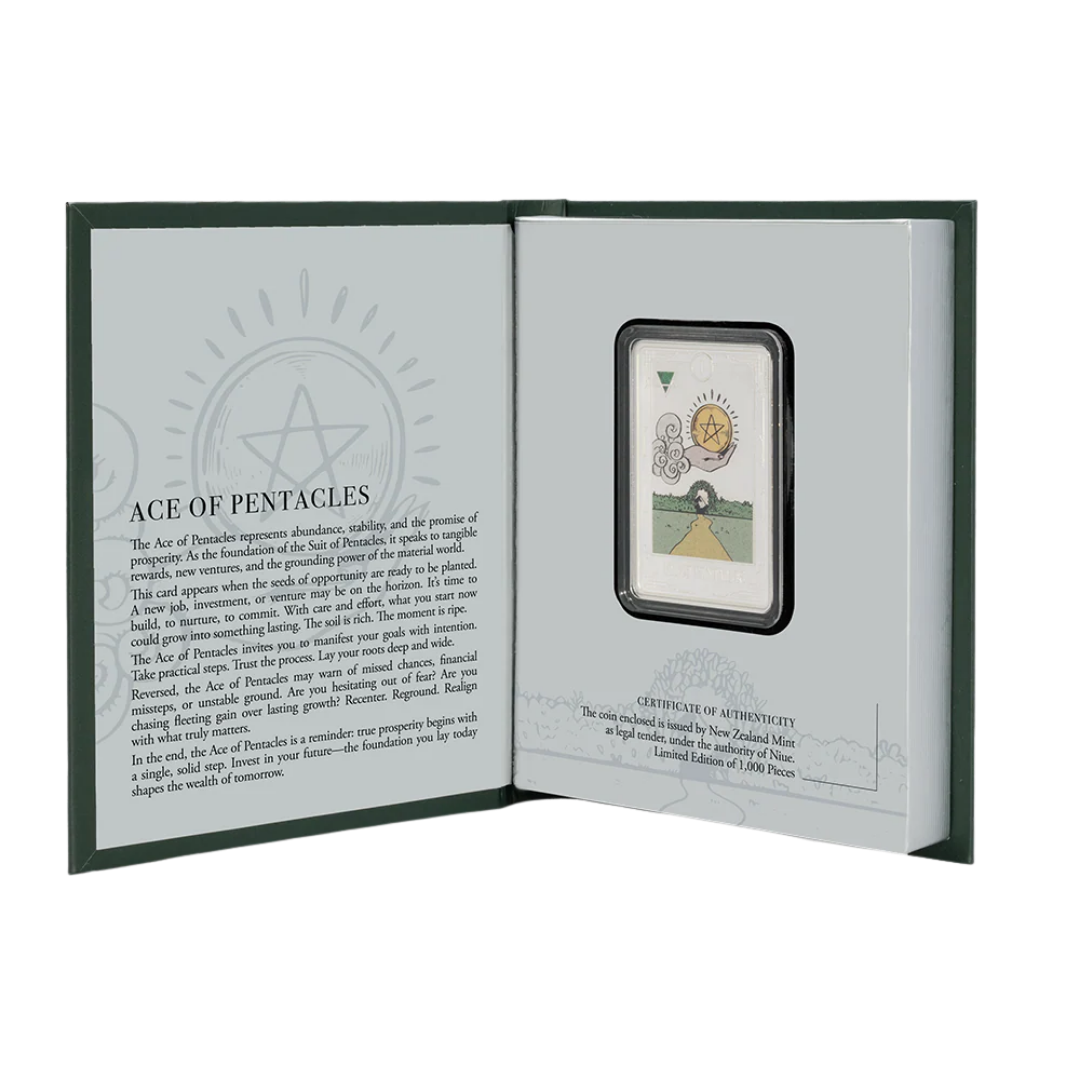 Agoro - Tarot Minor Arcana - 4. Aces of Pentacles 1oz Silver Coin