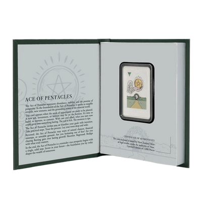 Agoro - Tarot Minor Arcana - 4. Aces of Pentacles 1oz Silver Coin
