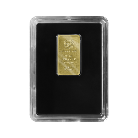 Germania Mint 1/100oz Au999.9 Stamped Bar
