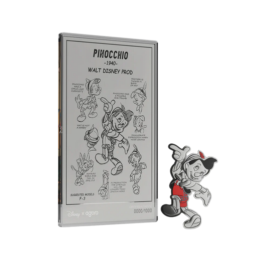 Disney Pinocchio - Collectible Set 3/4 oz Silver Coin + 5 g Silver Foil Set