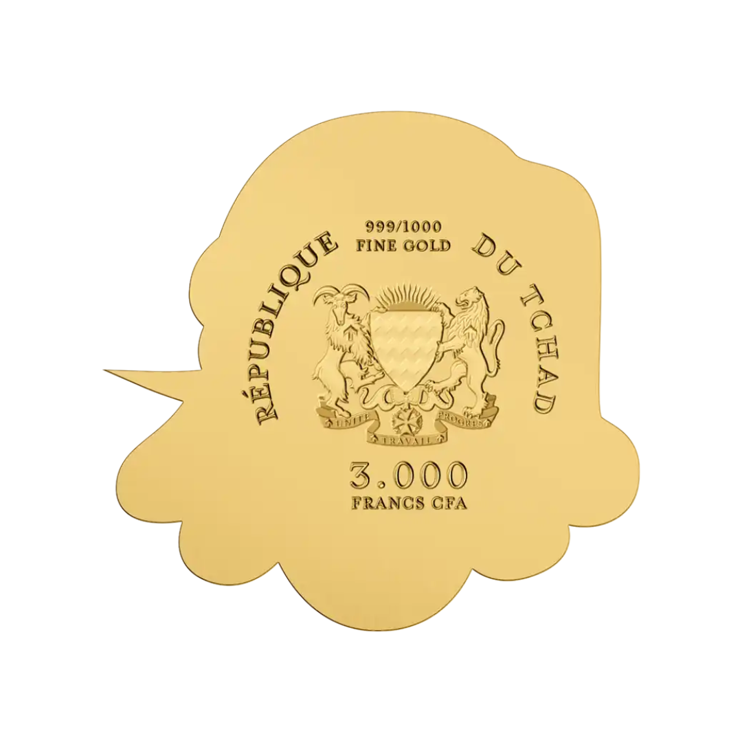 Santa in Gift Box -Gold Gift