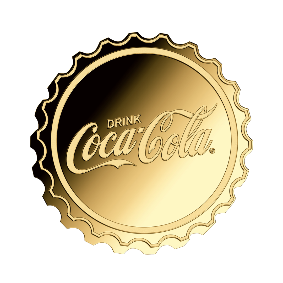Coca-Cola Pop Art Bottle Cap Goldcard - Gold Gift
