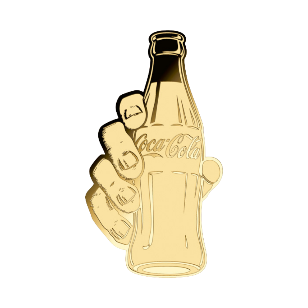 Coca-Cola Pop Art Sparkling Bottle Gold Card - Gold Gift