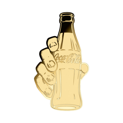 Coca-Cola Pop Art Sparkling Bottle Gold Card - Gold Gift