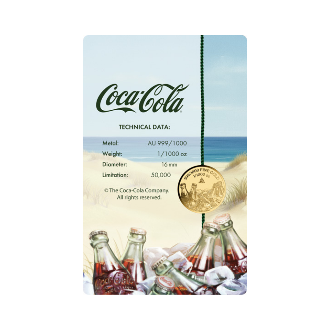 Coca-Cola Vintage Refreshment Goldcard - Gold Gift