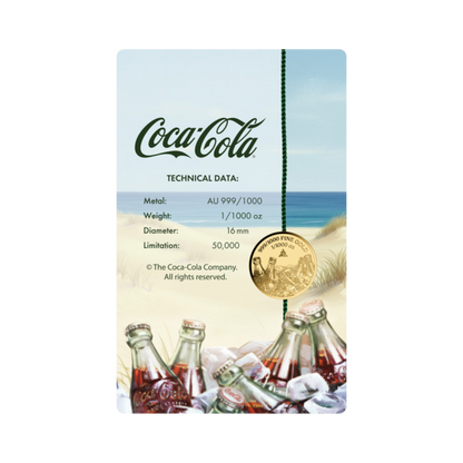 Coca-Cola Vintage Refreshment Goldcard - Gold Gift