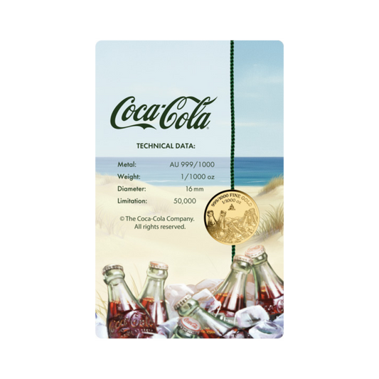 Coca-Cola Vintage Refreshment Goldcard - Gold Gift