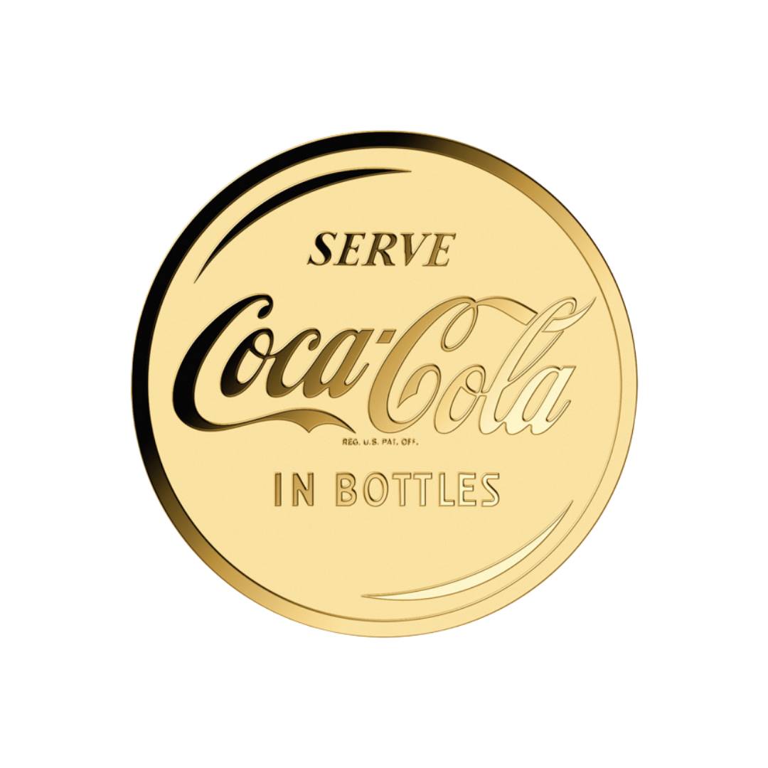 Coca-Cola Vintage Refreshment Goldcard - Gold Gift