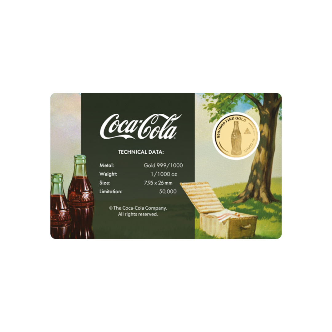 Coca-Cola Vintage Picnic Goldcard - Gold Gift