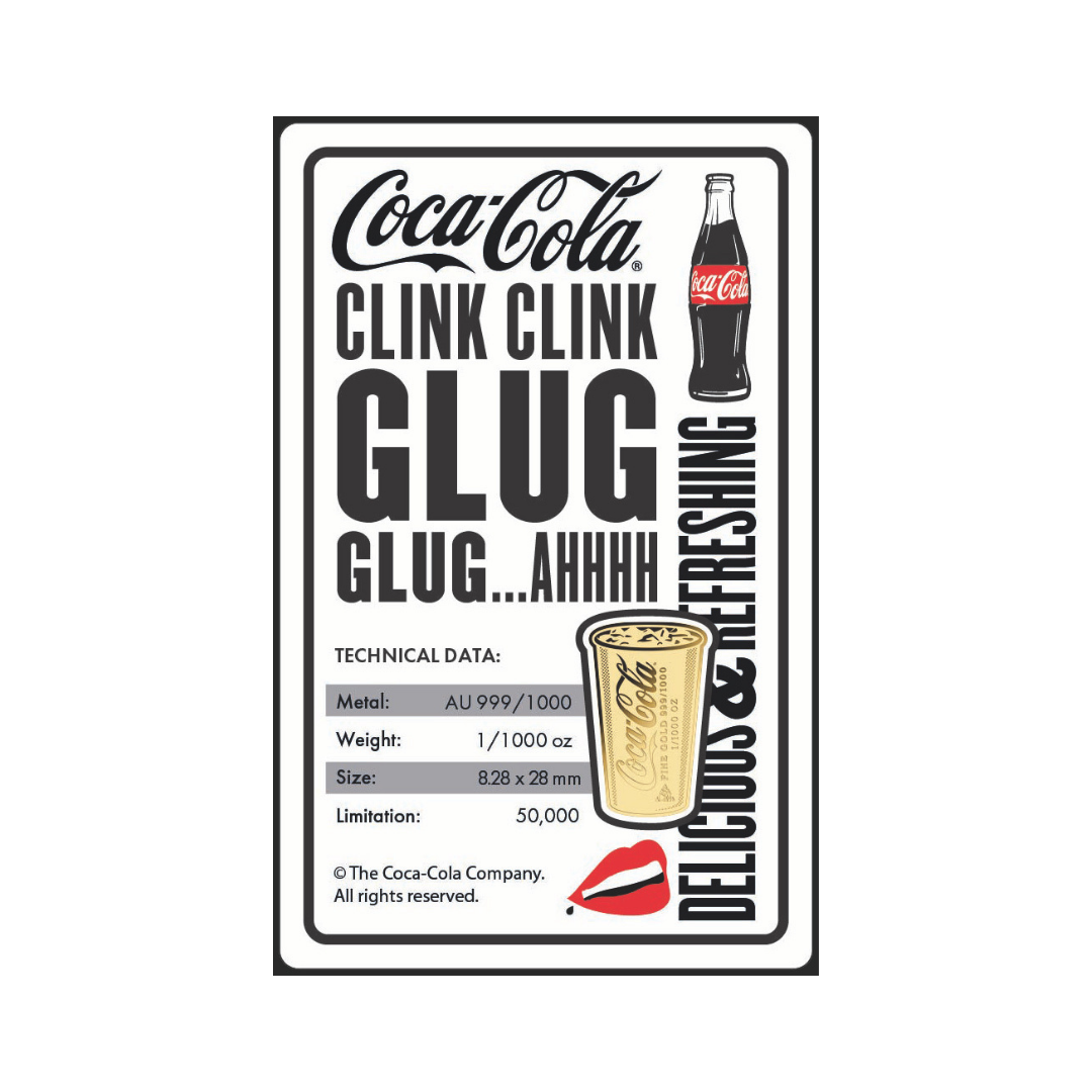 Coca-Cola Pop Art Cup Goldcard - Gold Gift