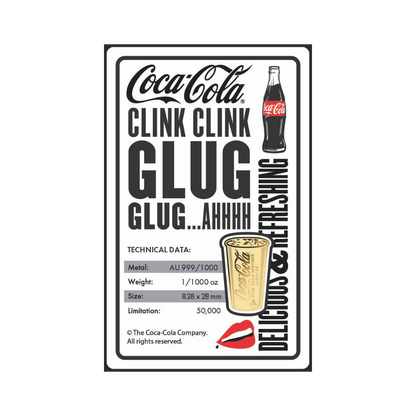 Coca-Cola Pop Art Cup Goldcard - Gold Gift