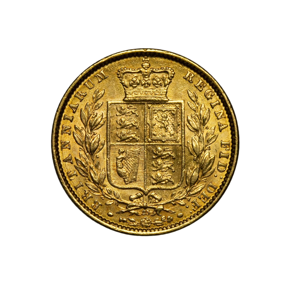 Gold Half Sovereign - Shield Reverse (Mixed Heads)