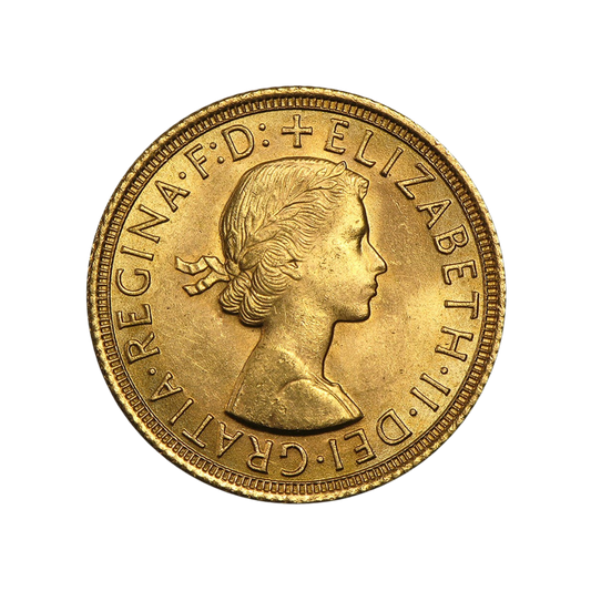 Gold Half Sovereign - Elizabeth II - First Portrait - 1957-1968