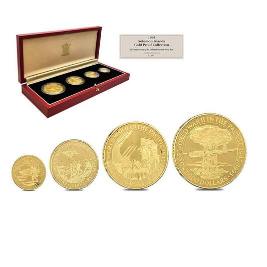 1995 Soloman Islands 50th anniversary end of Second World War Gold Proof Set