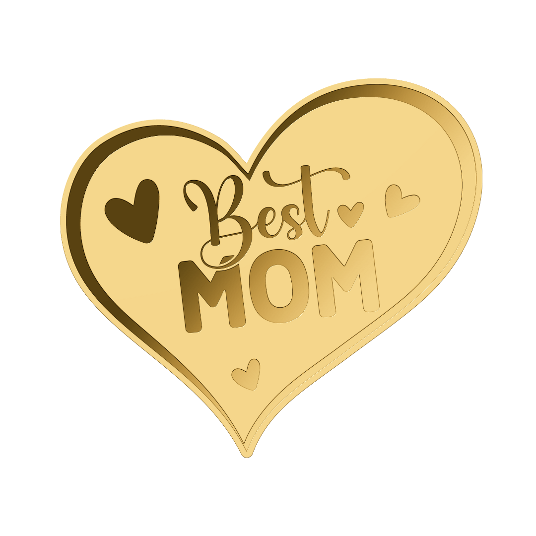 Heart Best Mom - Gold Gift