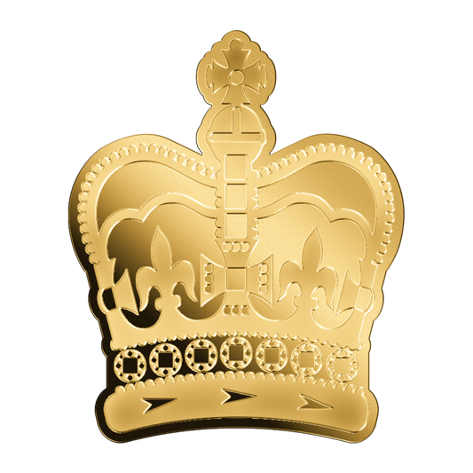 King Charles III Crown Coin Card - Gold Gift