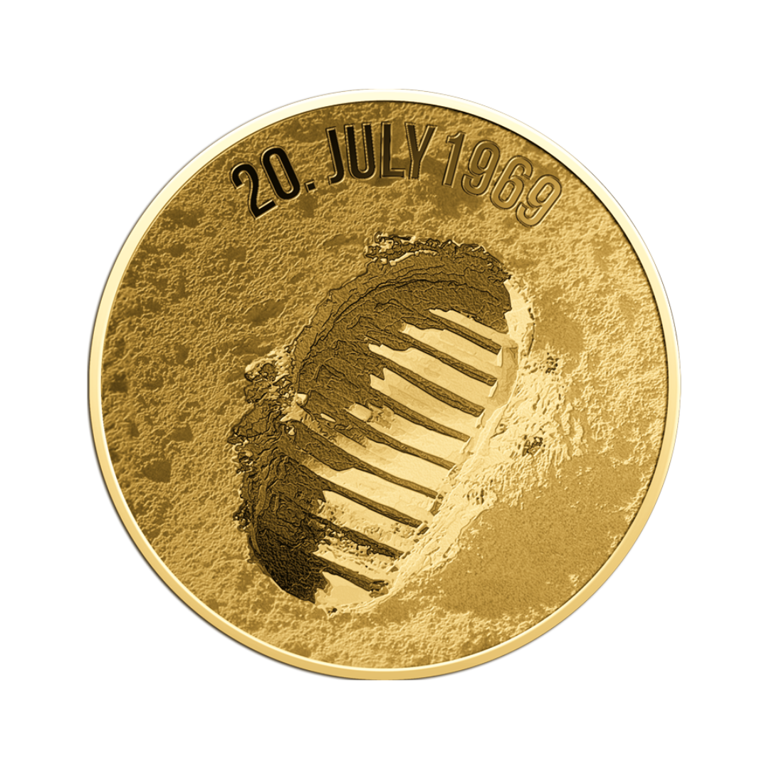 Moon Landing Coin Card - Gold Gift