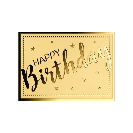 Happy Birthday Coin Card - Gold Gift