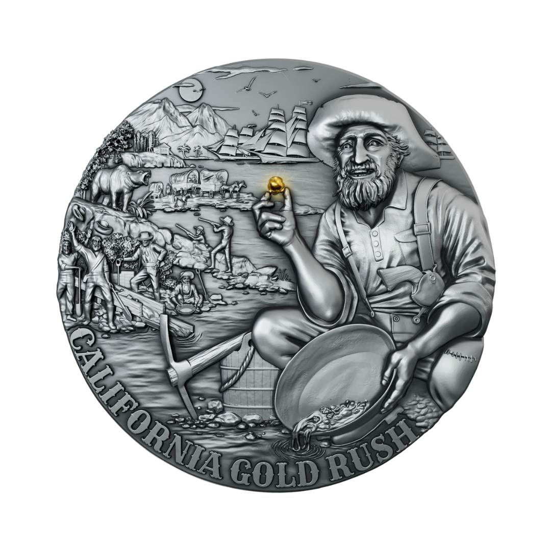 2oz Silver Coin 'Gold Rush' - Lithuania Mint