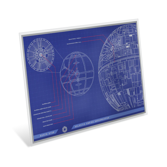 Star Wars Blueprint Series - 1. Death Star 10z Silver Foil