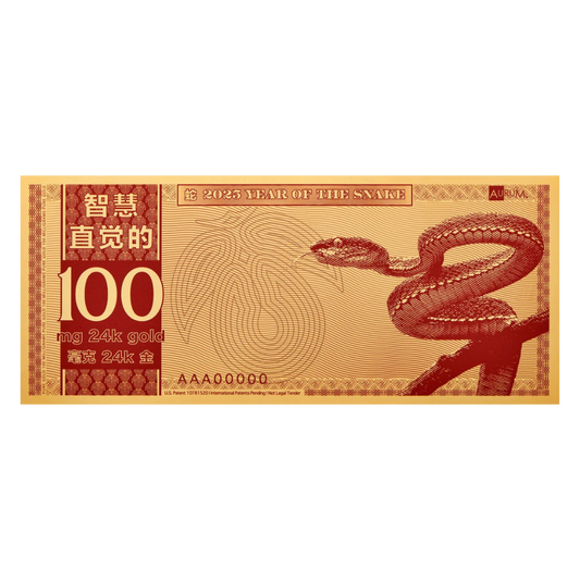 Year of the Snake Aurum Gold Note
