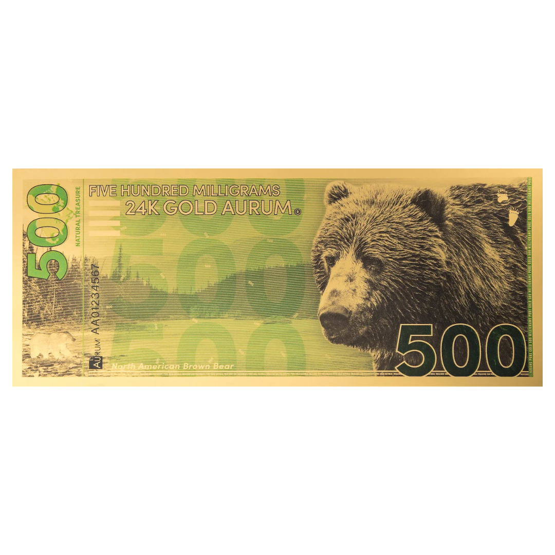 500mg Brown Bear Aurum Gold Note 2025
