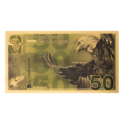50mg Bald Eagle Aurum Gold Note 2025