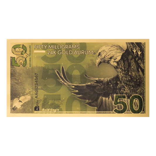 50mg Bald Eagle Aurum Gold Note 2025