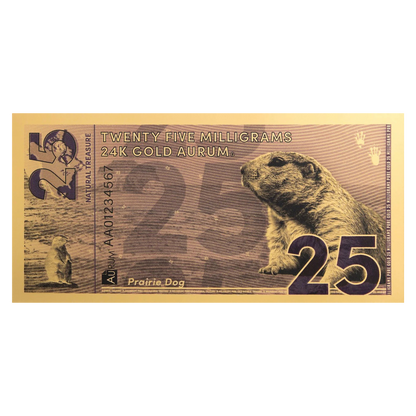 25mg Prairie Dog Aurum Gold Note 2025